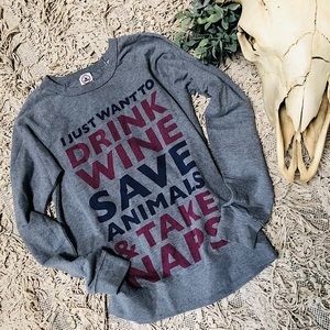 Save the animals, pullover crew neck sweatshirt